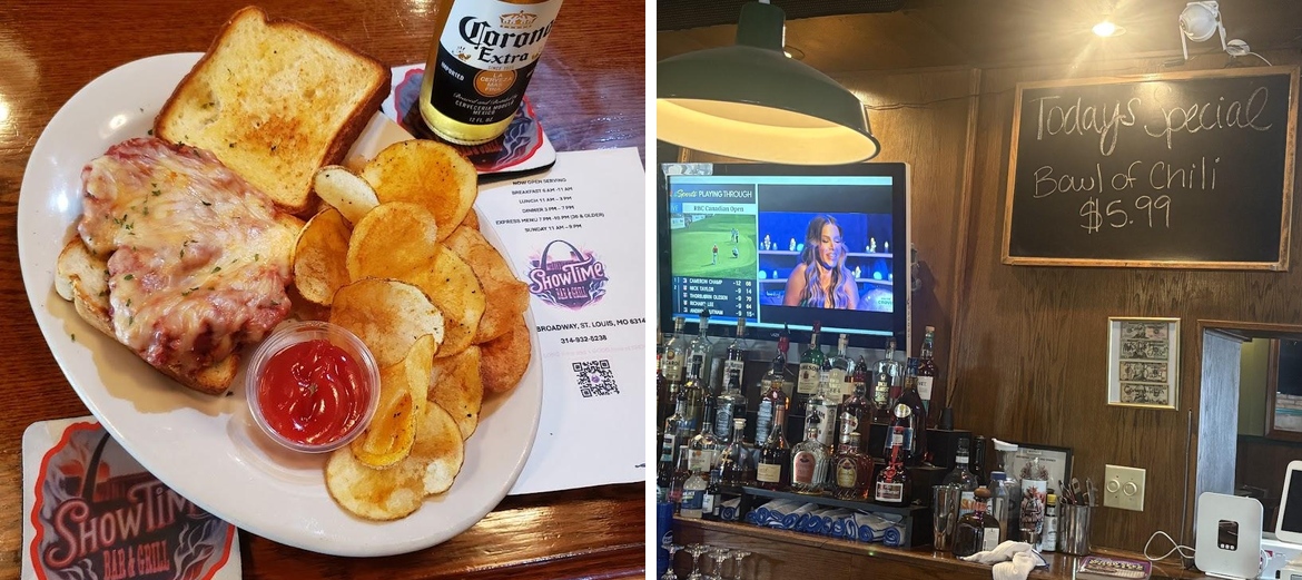 ShowTime Bar and Grill Menu